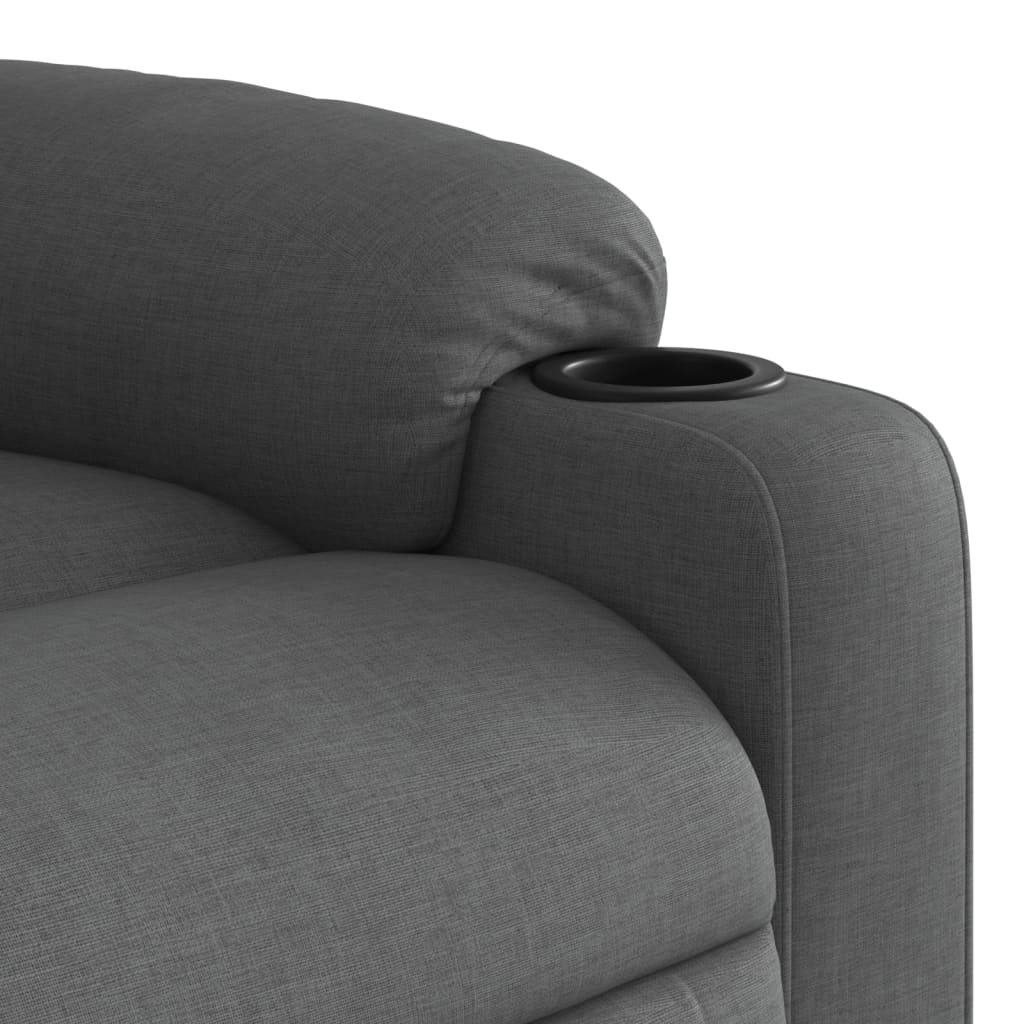 Fauteuil de relaxation tissu gris foncé