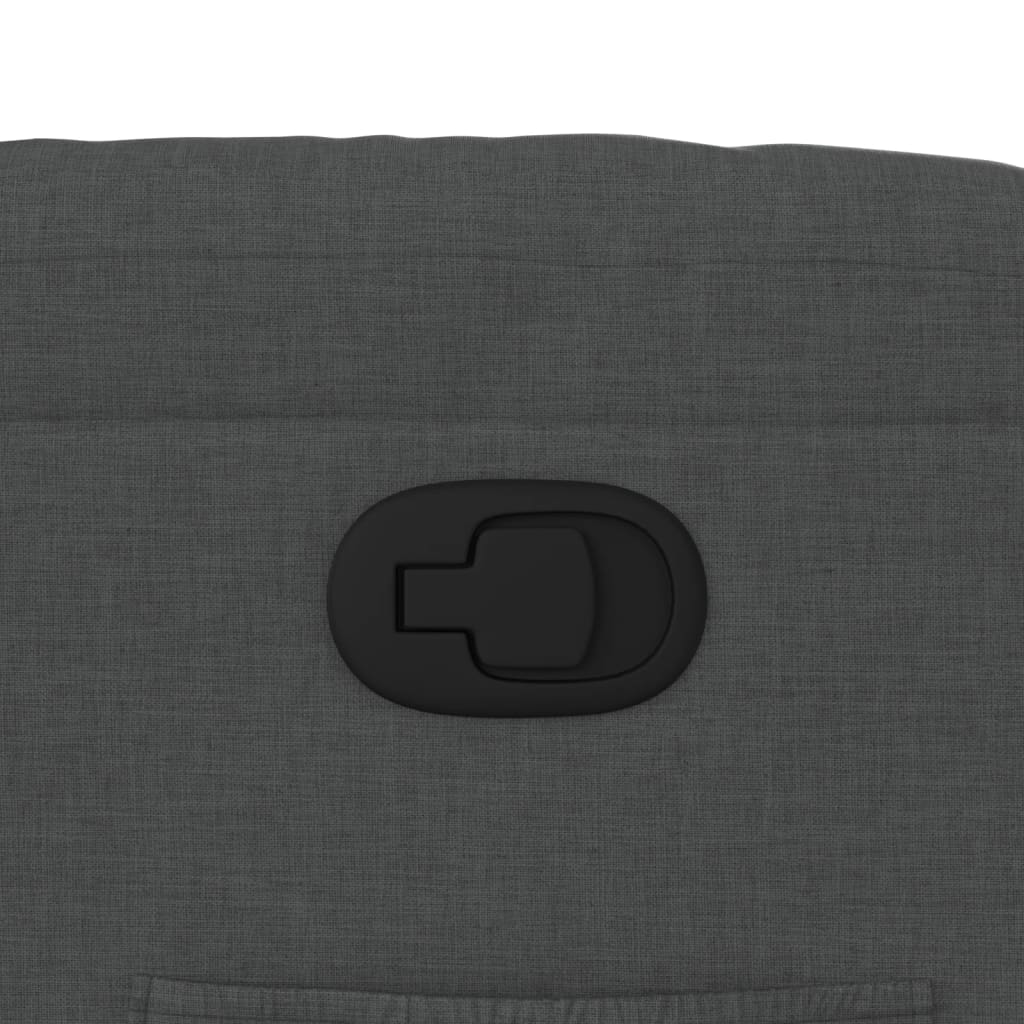 Fauteuil de relaxation tissu gris foncé