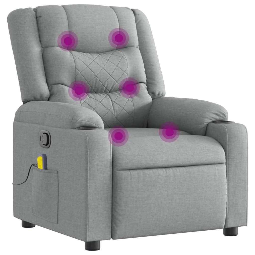 Fauteuil de massage tissu gris clair