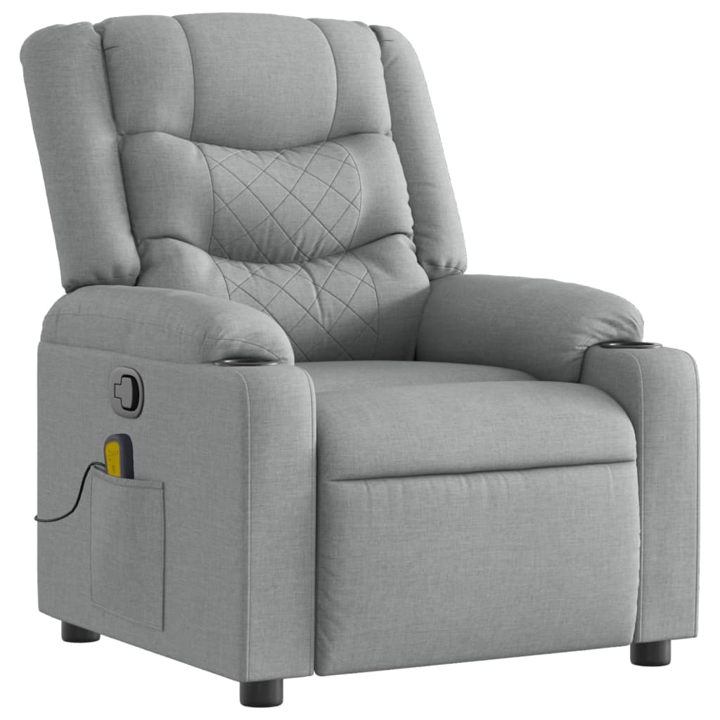 Fauteuil de massage tissu gris clair