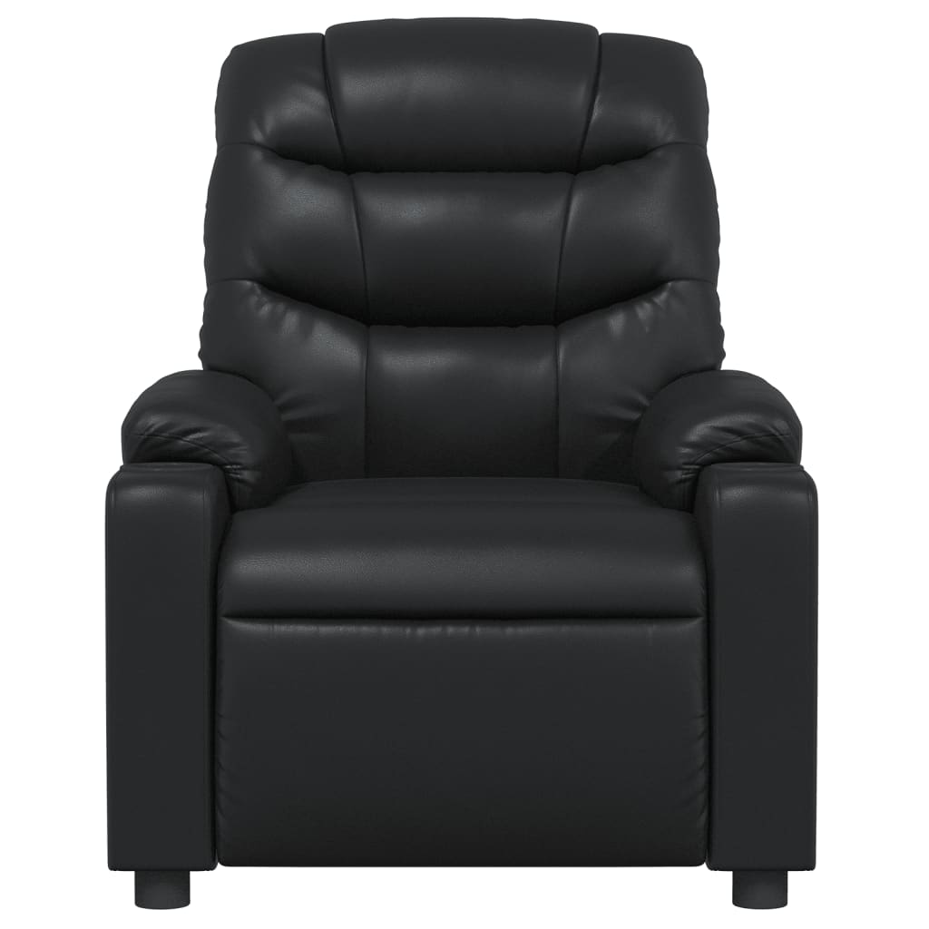 Fauteuil de relaxation simili cuir noir