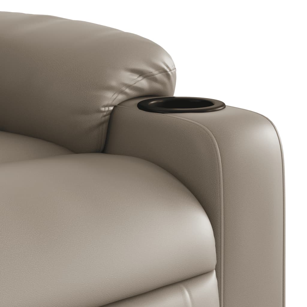 Fauteuil de massage simili cuir marron cappuccino