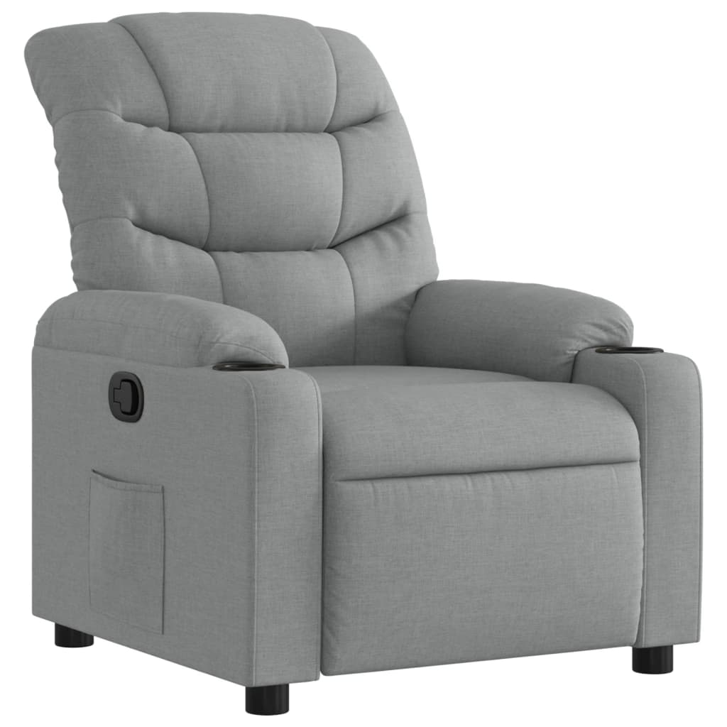 Fauteuil de relaxation tissu gris clair