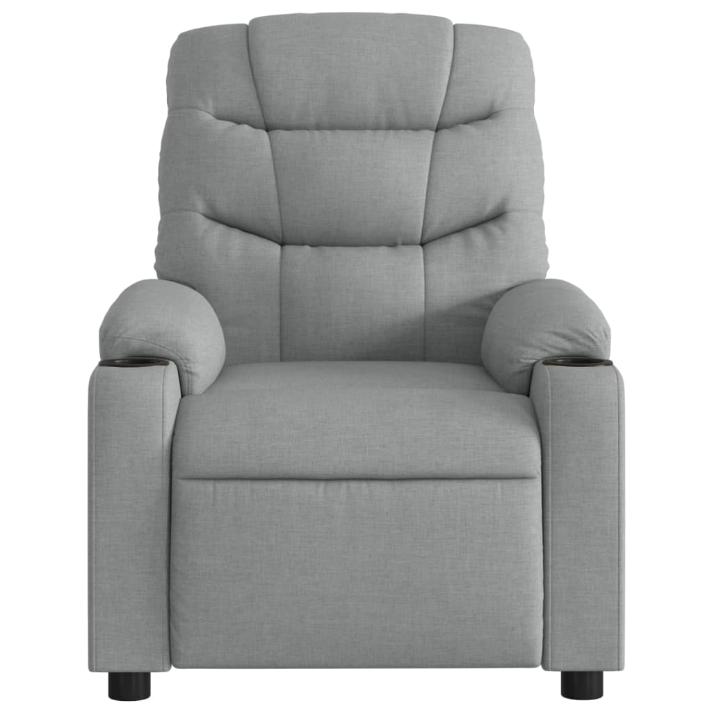 Fauteuil de relaxation tissu gris clair