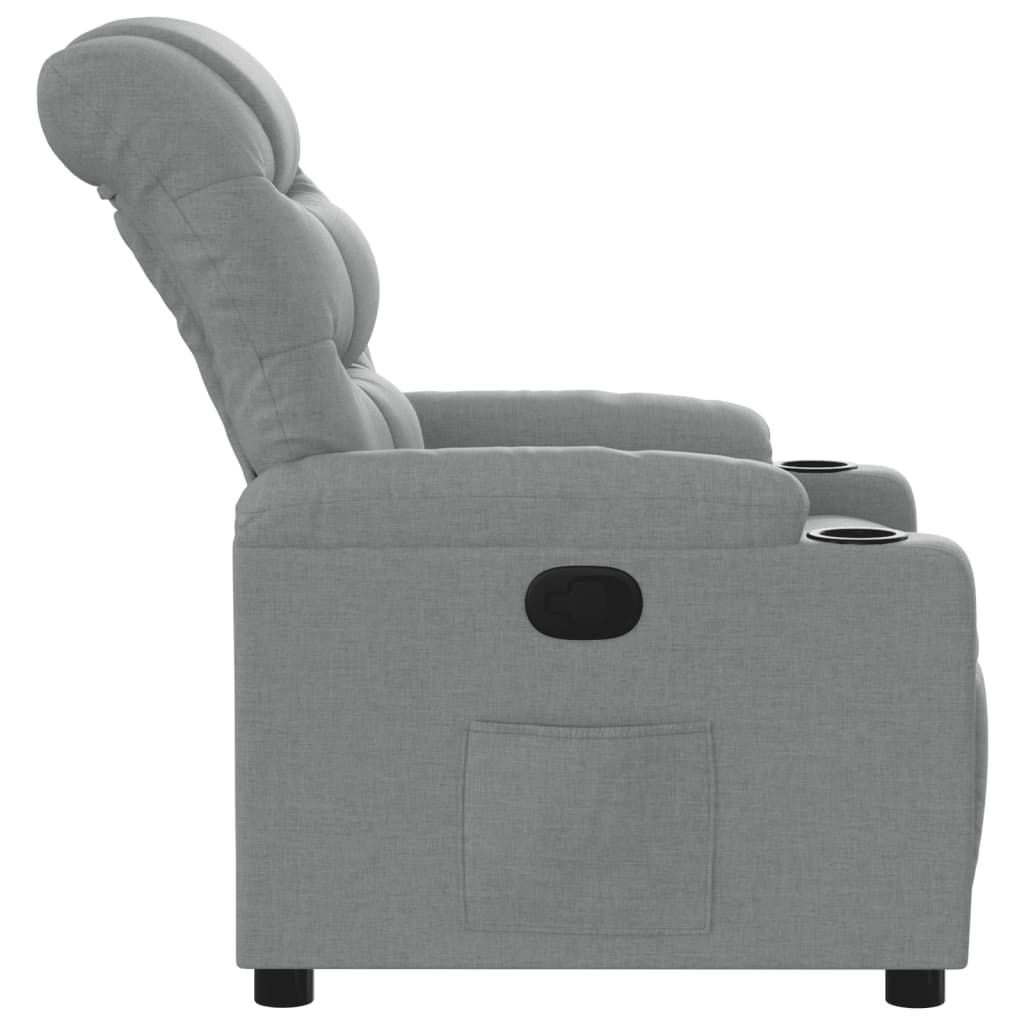 Fauteuil de relaxation tissu gris clair