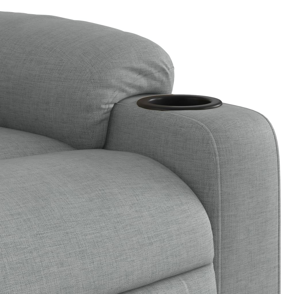 Fauteuil de relaxation tissu gris clair