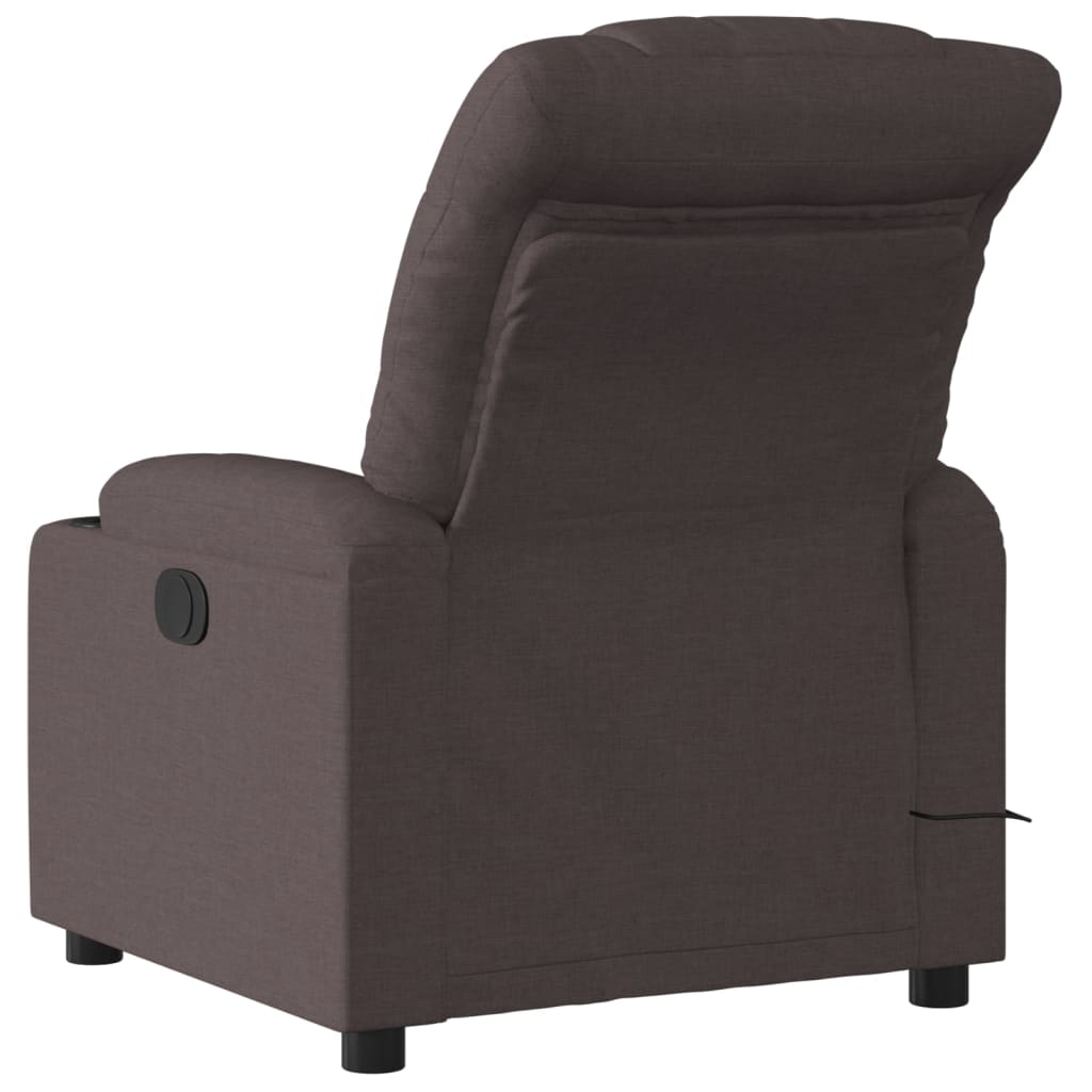 Fauteuil de massage tissu marron foncé
