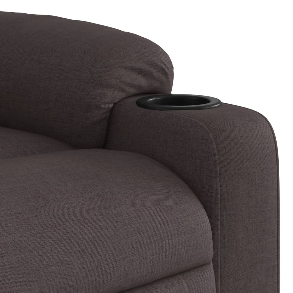 Fauteuil de massage tissu marron foncé
