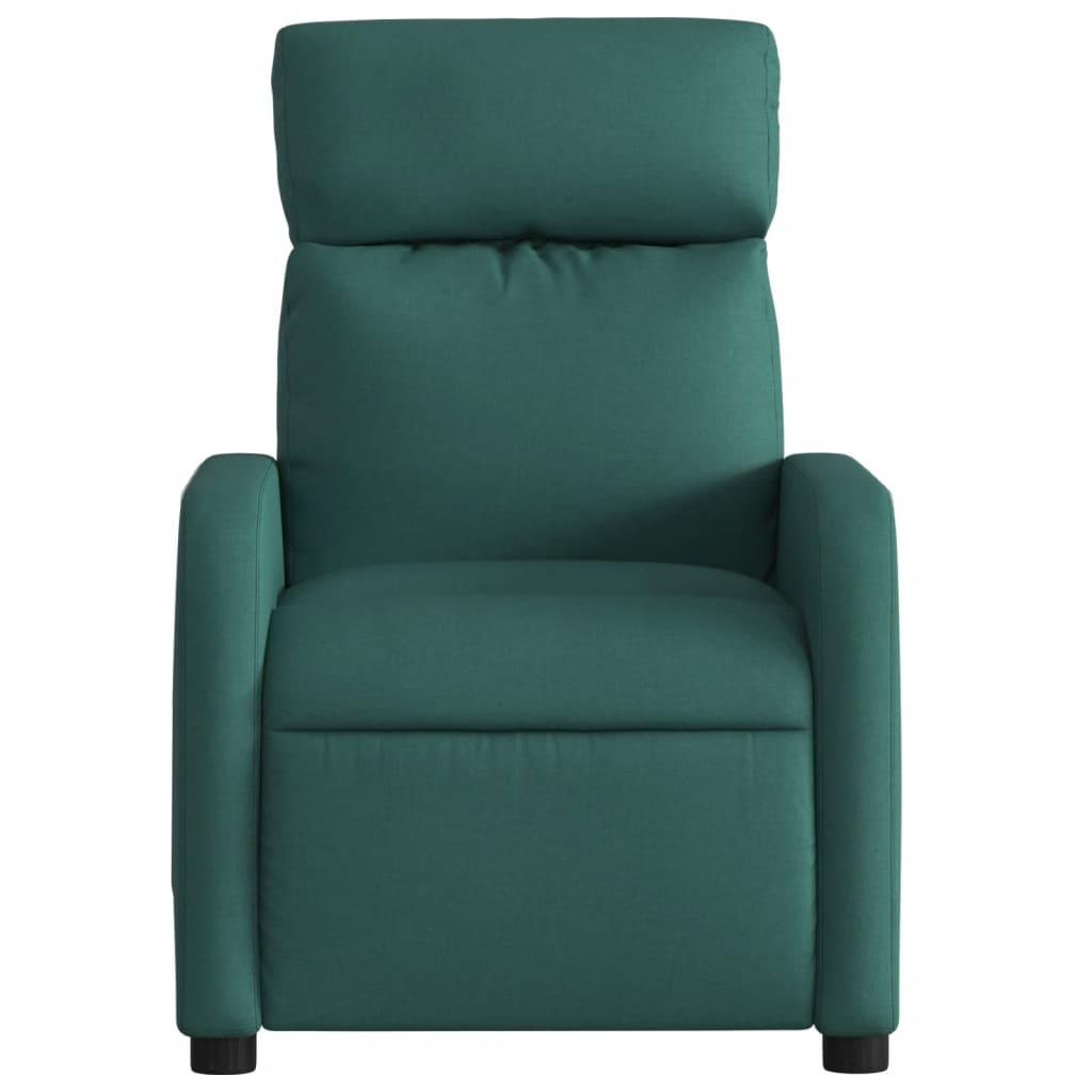 Fauteuil de relaxation tissu vert foncé
