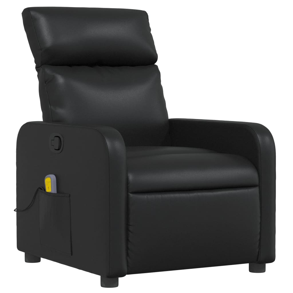 Fauteuil de massage simili cuir noir