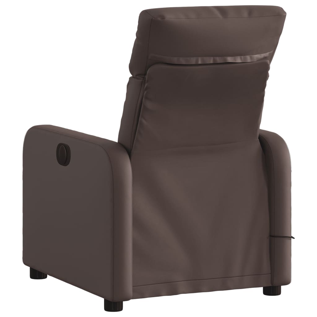Fauteuil de massage simili cuir marron