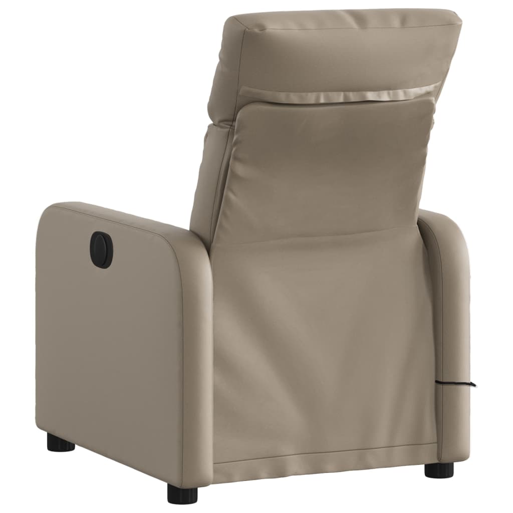 Fauteuil de massage simili cuir marron cappuccino