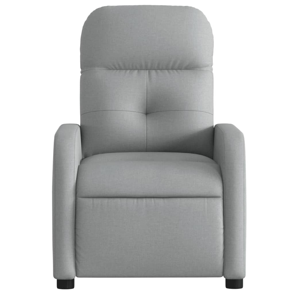 Fauteuil de relaxation tissu gris clair