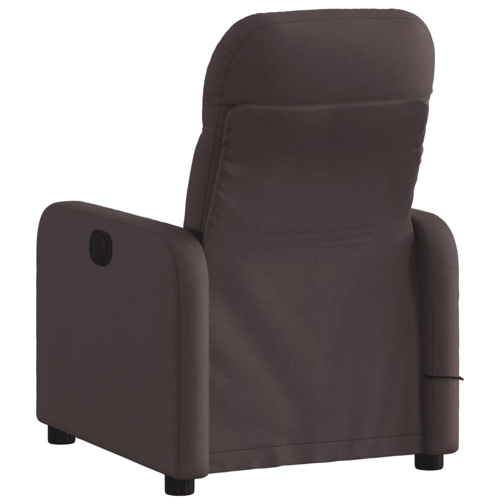 Fauteuil de massage tissu marron foncé