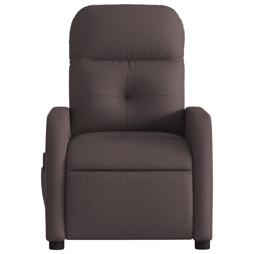 Fauteuil de massage tissu marron foncé