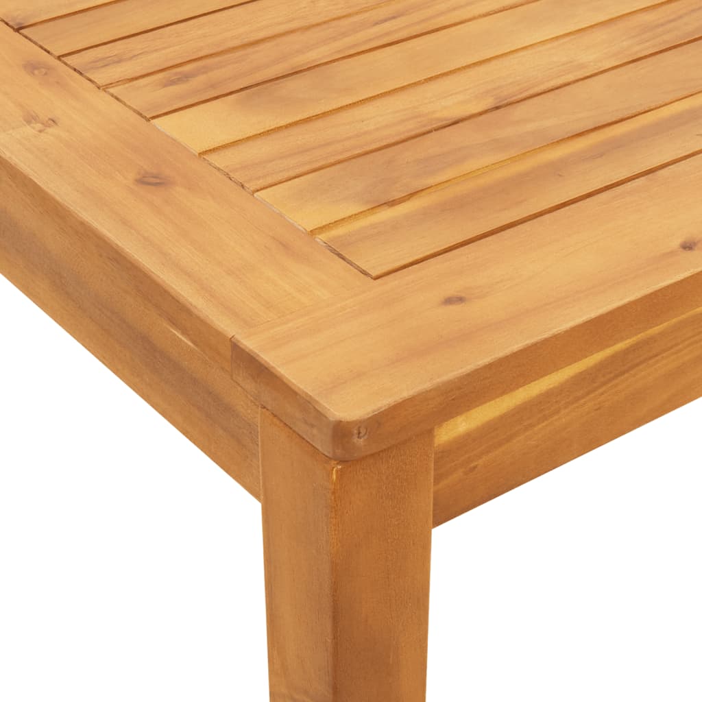 Table à manger de jardin 110x110x75 cm en bois d'acacia massif