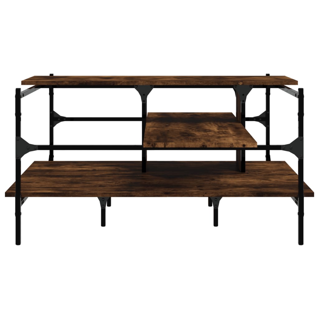 Coffee table smoked oak 100x100x48.5 cm wood material