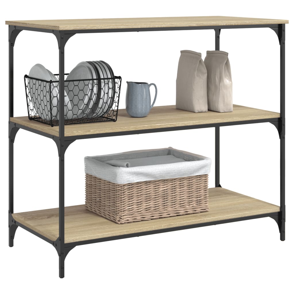 Kitchen trolley Sonoma oak 102x50x95 cm wood material