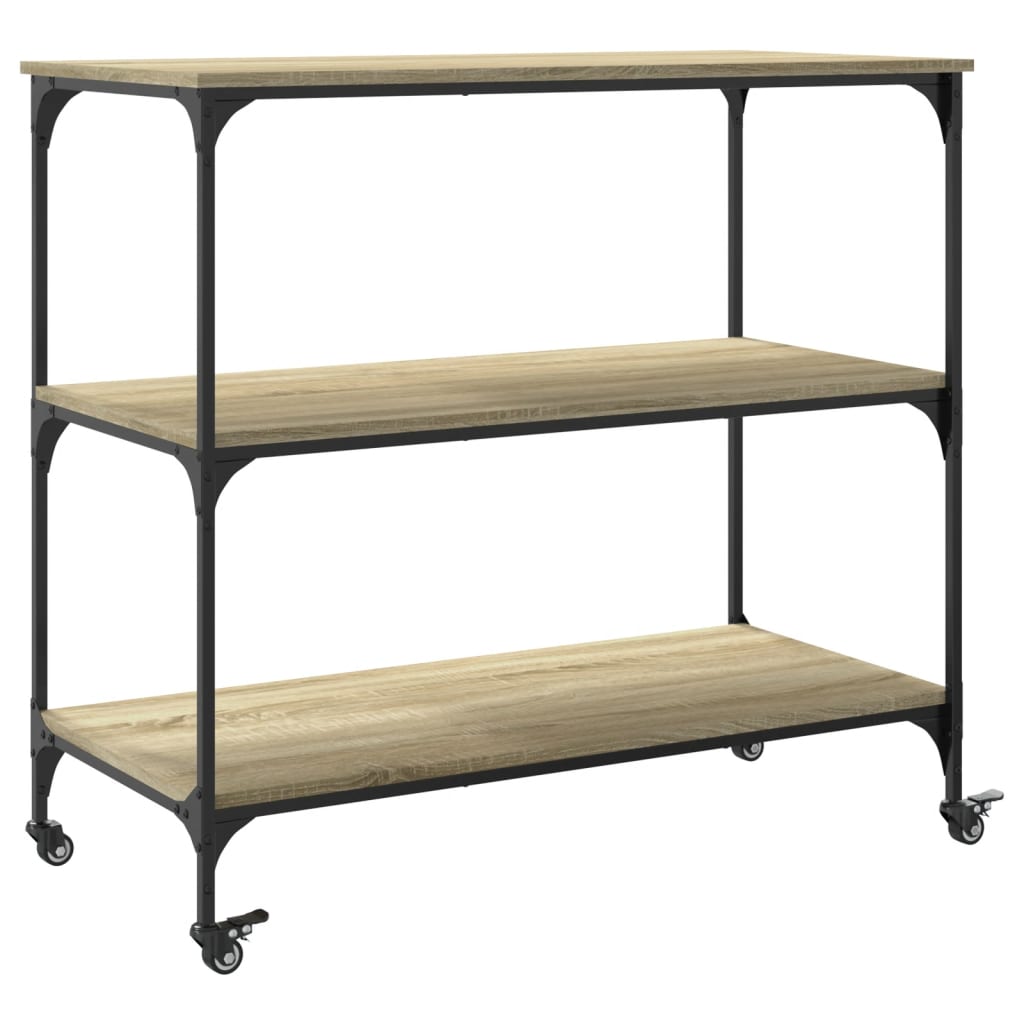 Kitchen trolley Sonoma oak 102x50x95 cm wood material