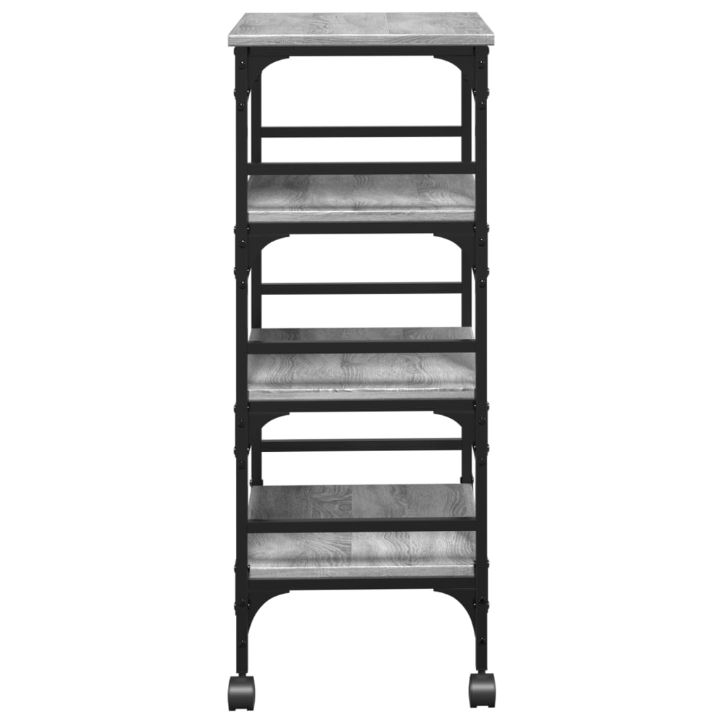 Kitchen Cart Grey Sonoma 45x35x89.5 cm Wood Material