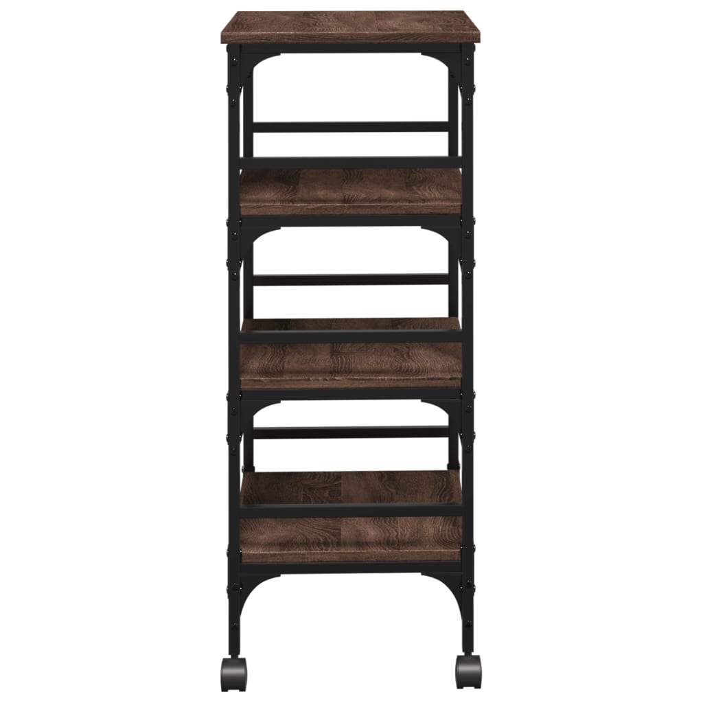 Kitchen trolley brown oak look 45x35x89.5 cm wood material