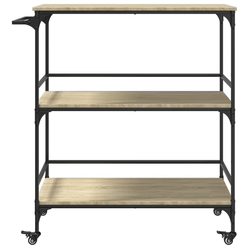 Kitchen trolley Sonoma oak 100.5x50x105 cm wood material