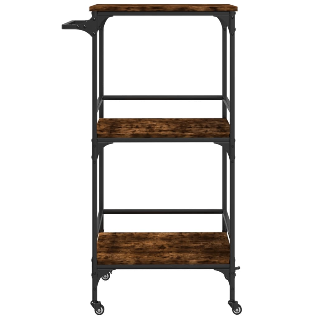 Kitchen trolley smoked oak 60.5x50x105 cm wood material