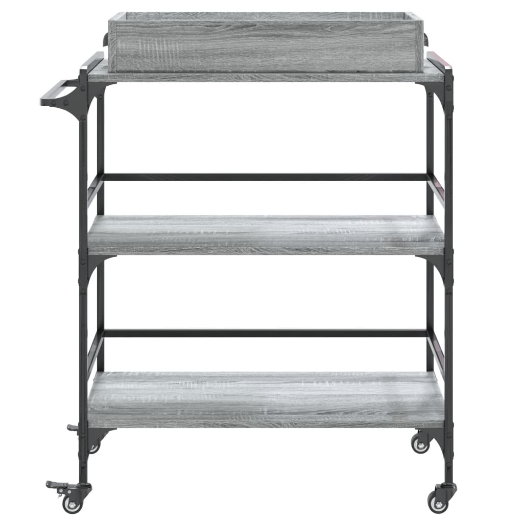 Kitchen Cart Grey Sonoma 81.5x41x92.5 cm Wood Material
