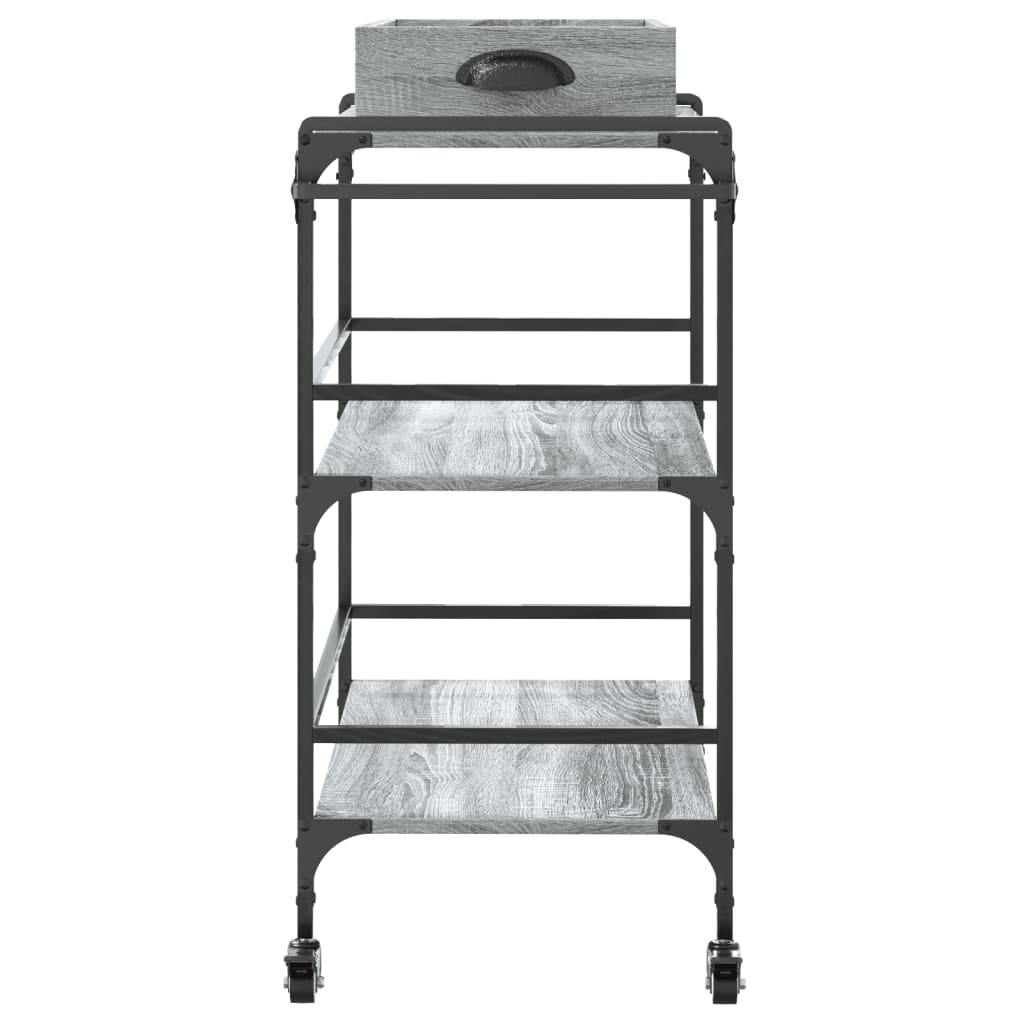 Kitchen Cart Grey Sonoma 81.5x41x92.5 cm Wood Material