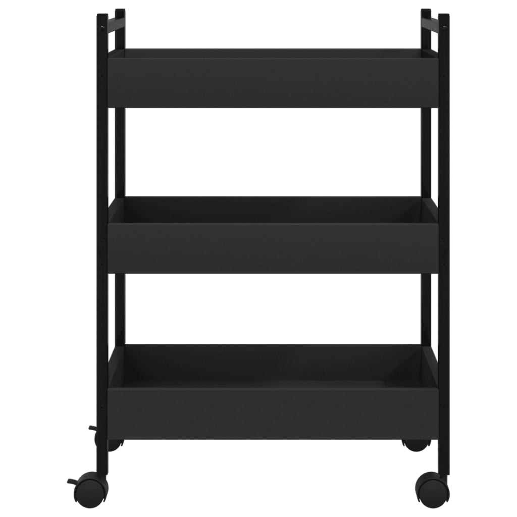 Kitchen Cart Black 50x30x70 cm Wood Material