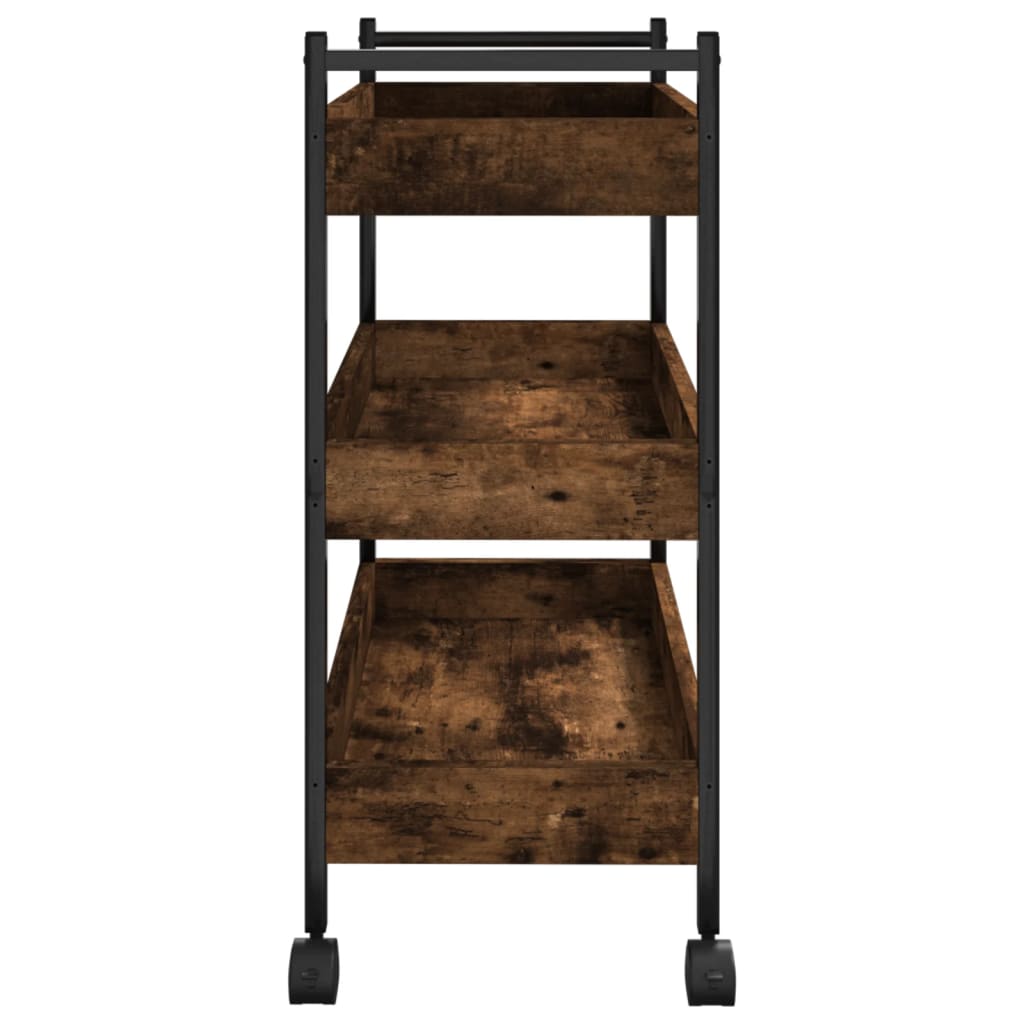 Desserte de cuisine chêne fumé 50x30x70 cm en bois