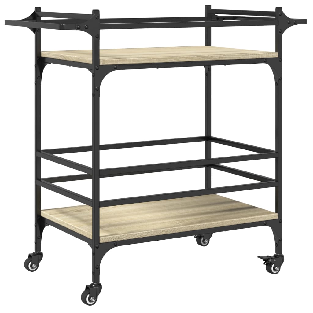 Kitchen trolley Sonoma oak 82x40x78.5 cm wood material