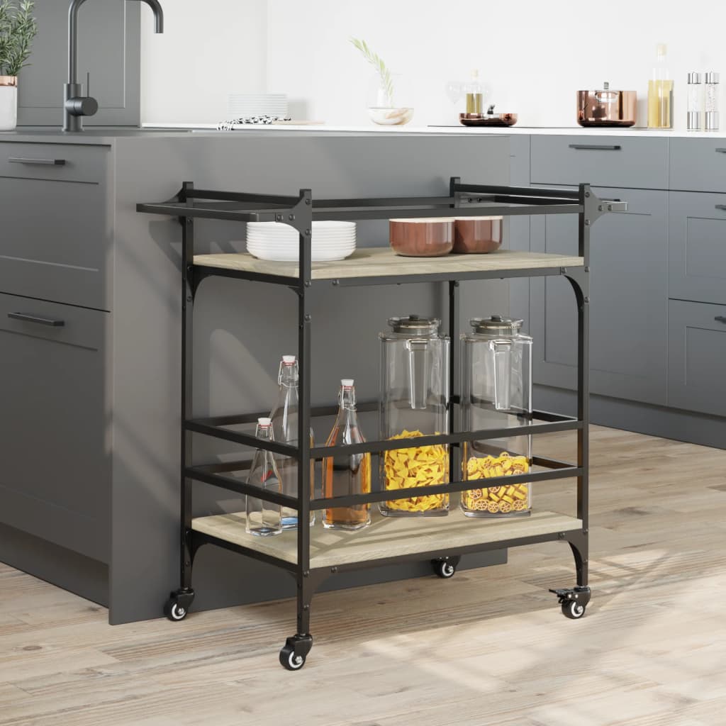 Kitchen trolley Sonoma oak 82x40x78.5 cm wood material