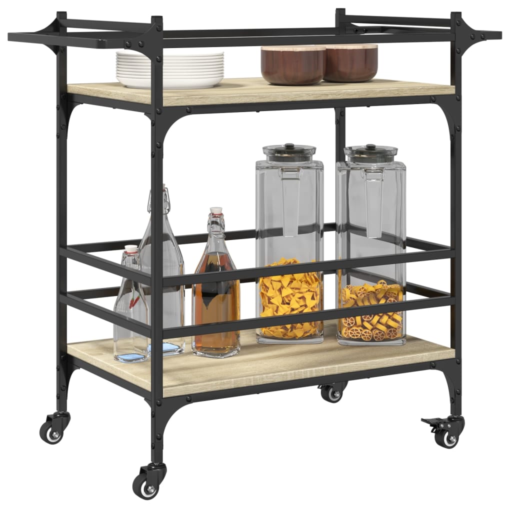 Kitchen trolley Sonoma oak 82x40x78.5 cm wood material