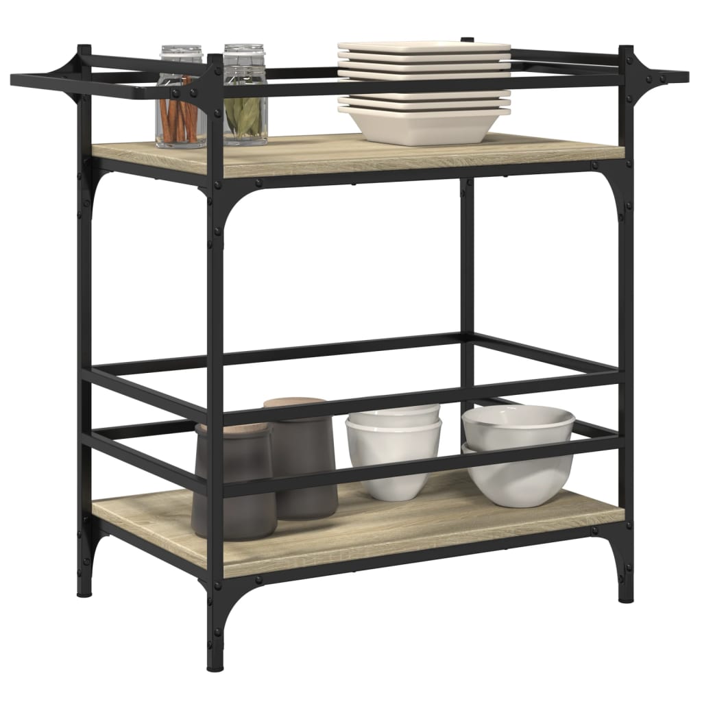 Kitchen trolley Sonoma oak 82x40x78.5 cm wood material