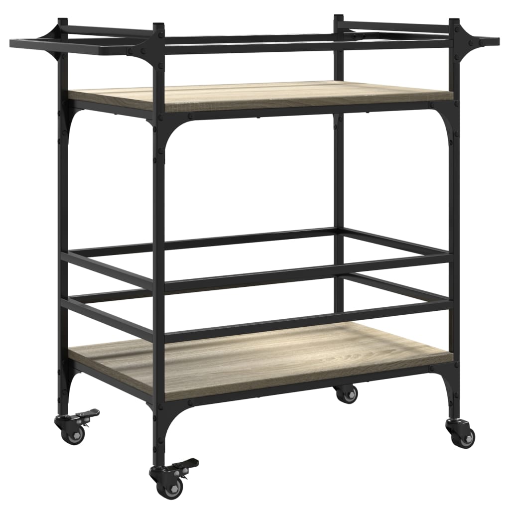 Kitchen trolley Sonoma oak 82x40x78.5 cm wood material