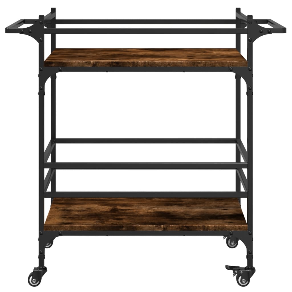 Kitchen trolley smoked oak 82x40x78.5 cm wood material