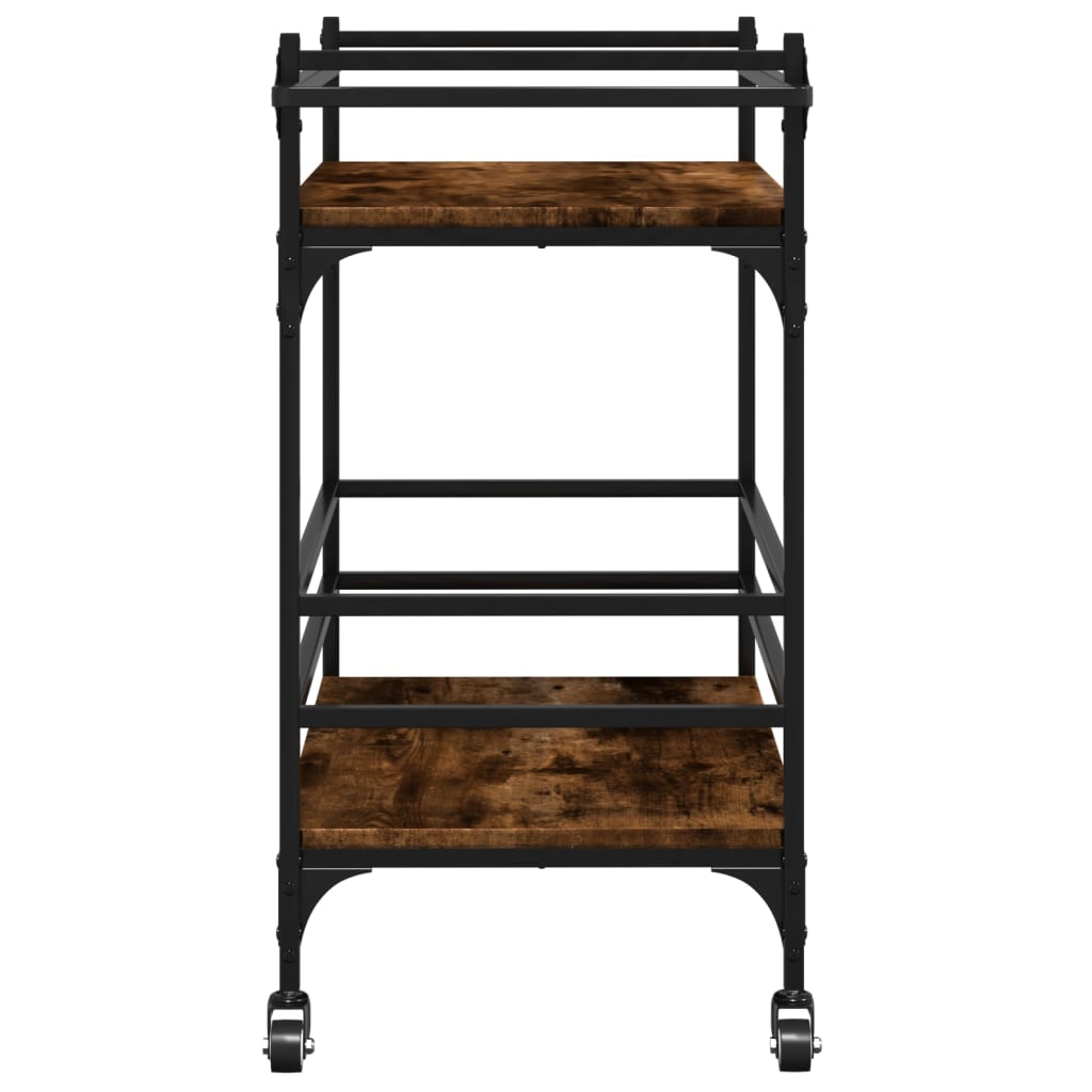 Kitchen trolley smoked oak 82x40x78.5 cm wood material