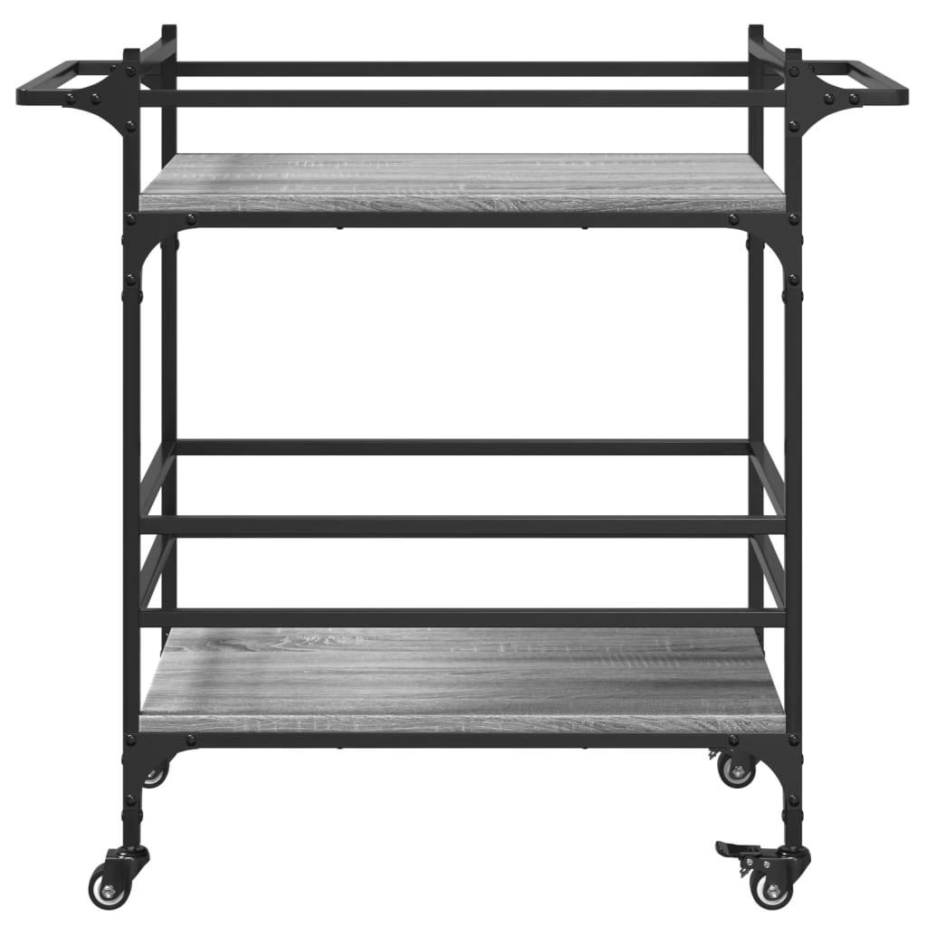Kitchen Cart Grey Sonoma 82x40x78.5 cm Wood Material