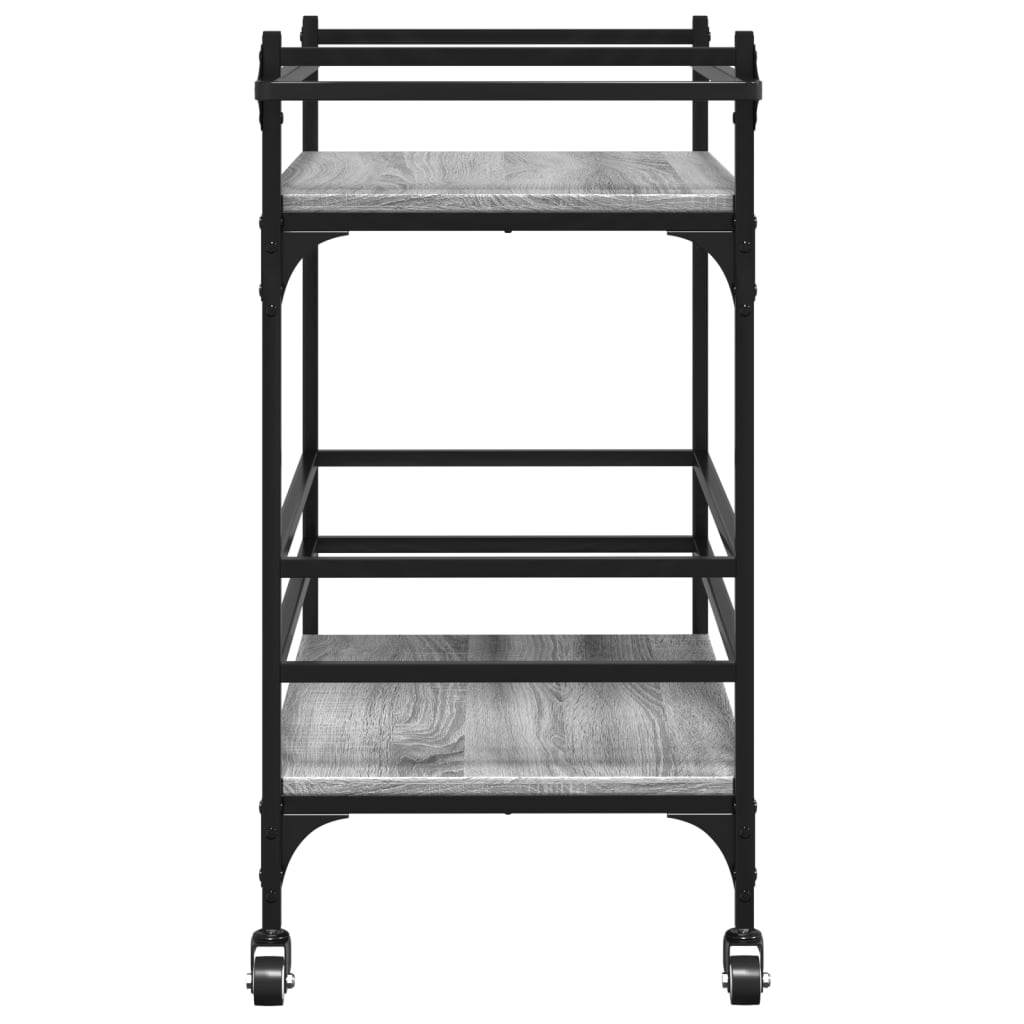 Kitchen Cart Grey Sonoma 82x40x78.5 cm Wood Material