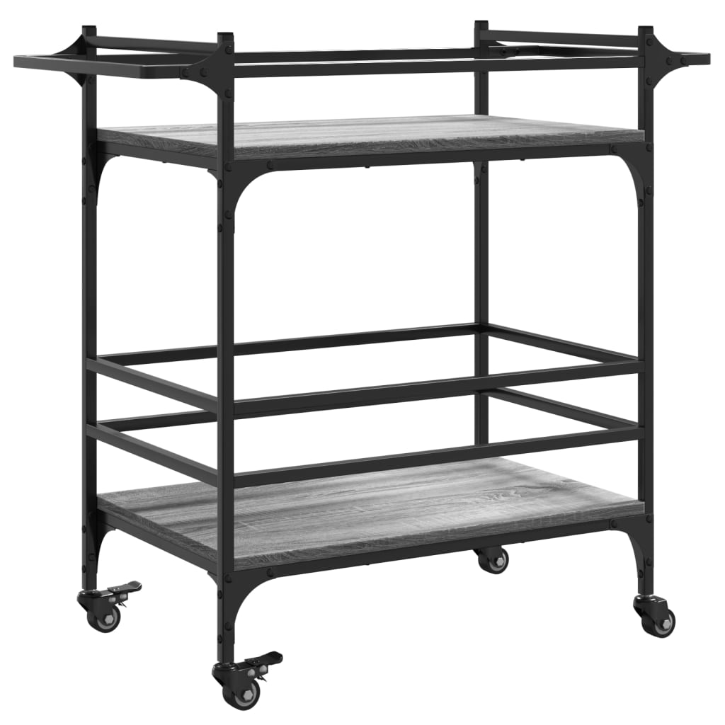 Kitchen Cart Grey Sonoma 82x40x78.5 cm Wood Material