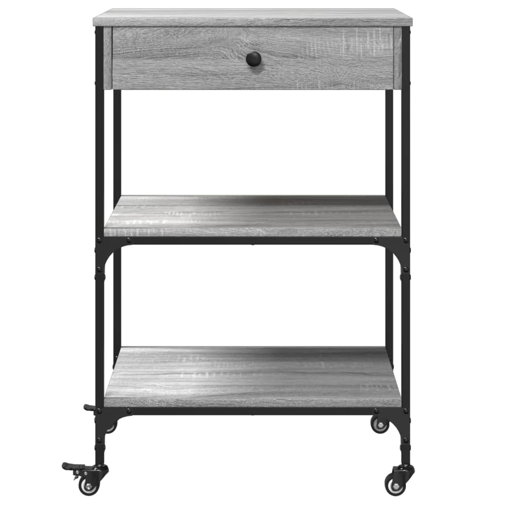 Kitchen Cart Grey Sonoma 60x48x89.5 cm Wood Material