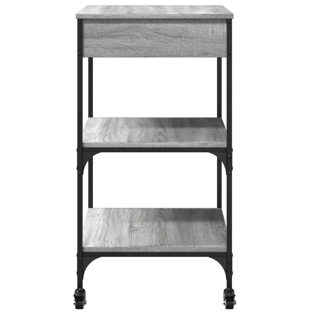 Kitchen Cart Grey Sonoma 60x48x89.5 cm Wood Material