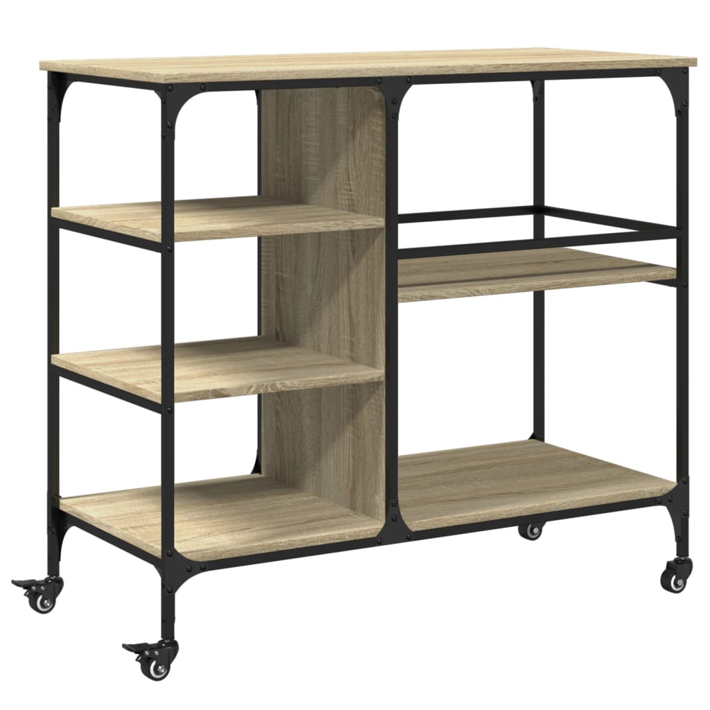 Kitchen trolley Sonoma oak 100x45x89.5 cm wood material