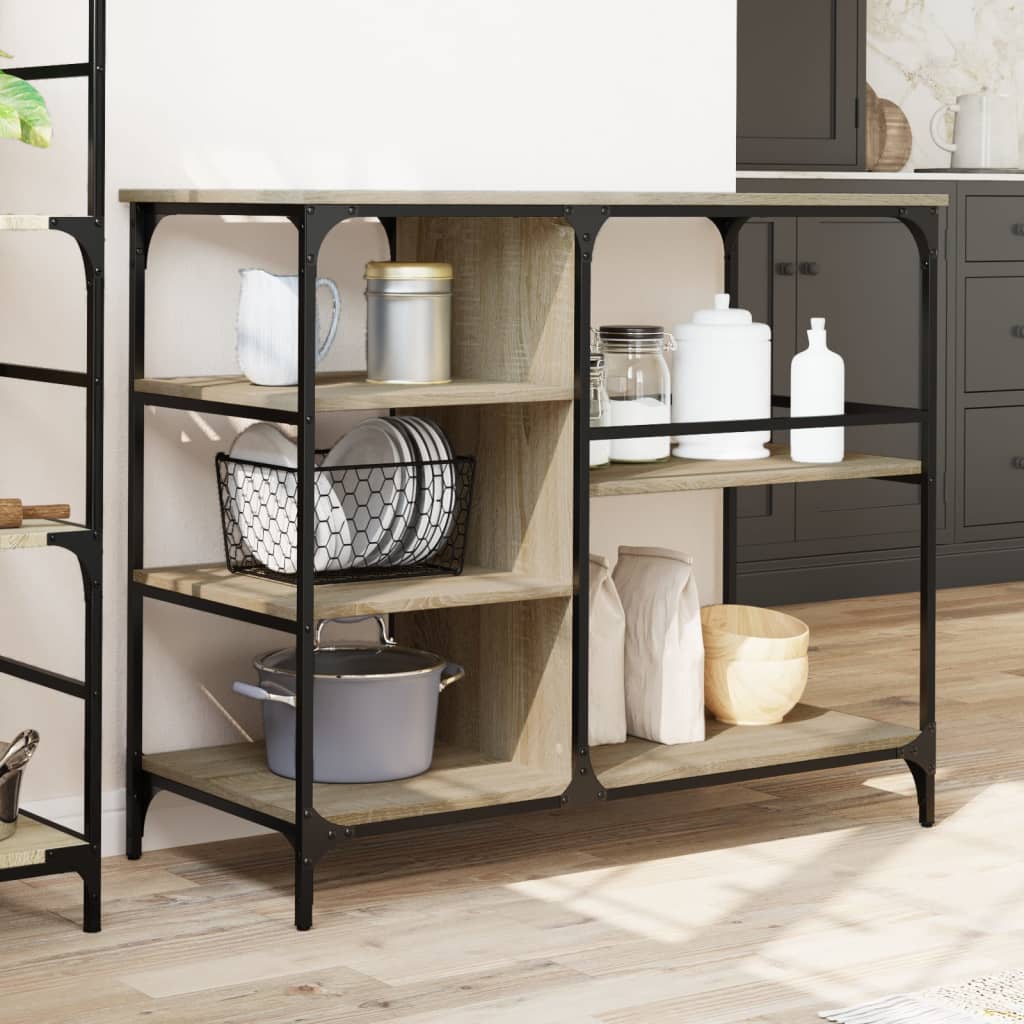 Kitchen trolley Sonoma oak 100x45x89.5 cm wood material