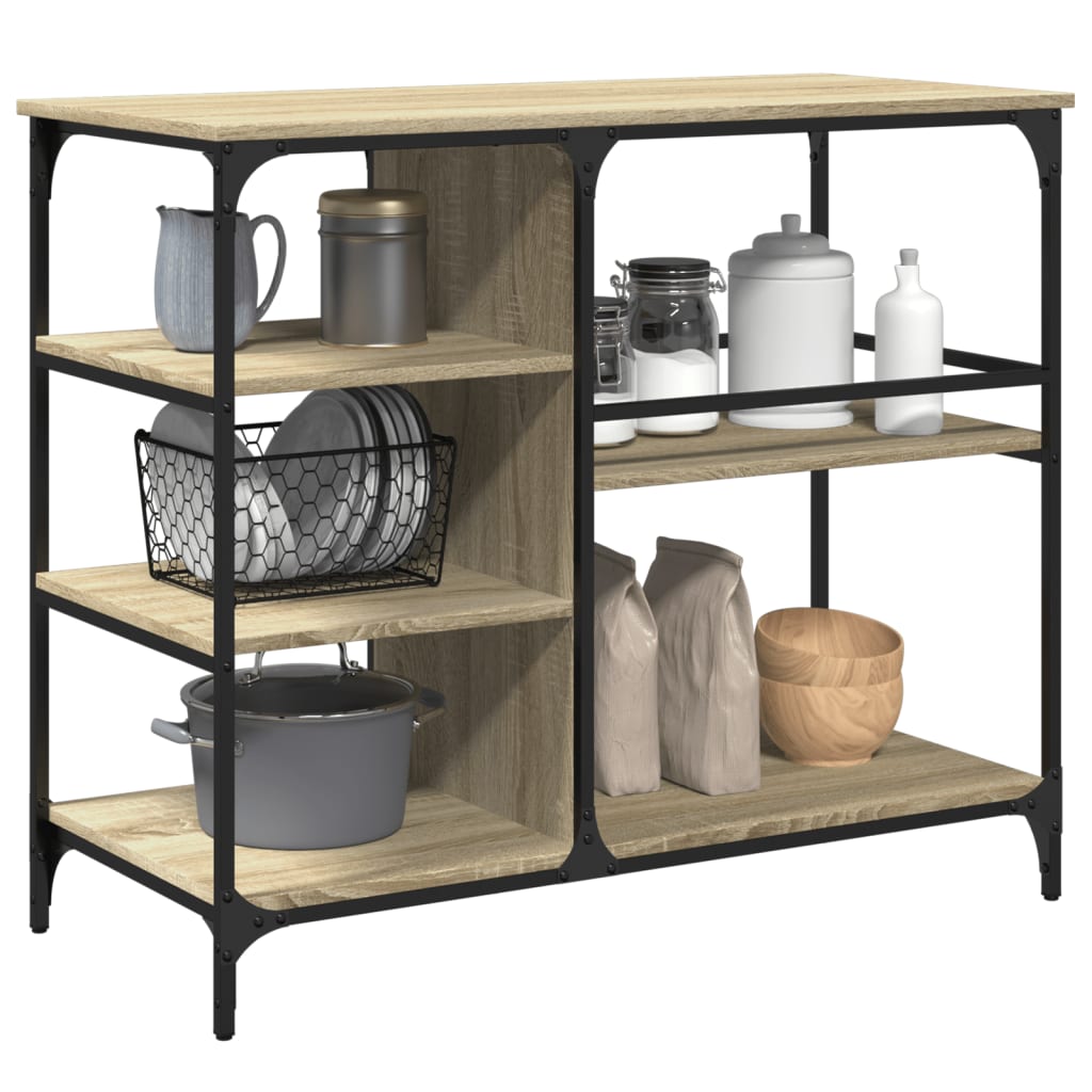 Kitchen trolley Sonoma oak 100x45x89.5 cm wood material