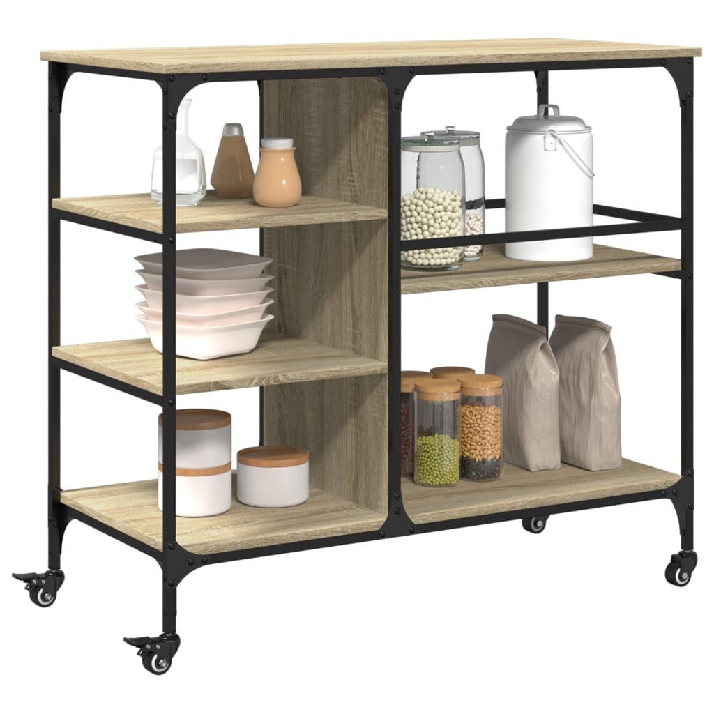 Kitchen trolley Sonoma oak 100x45x89.5 cm wood material