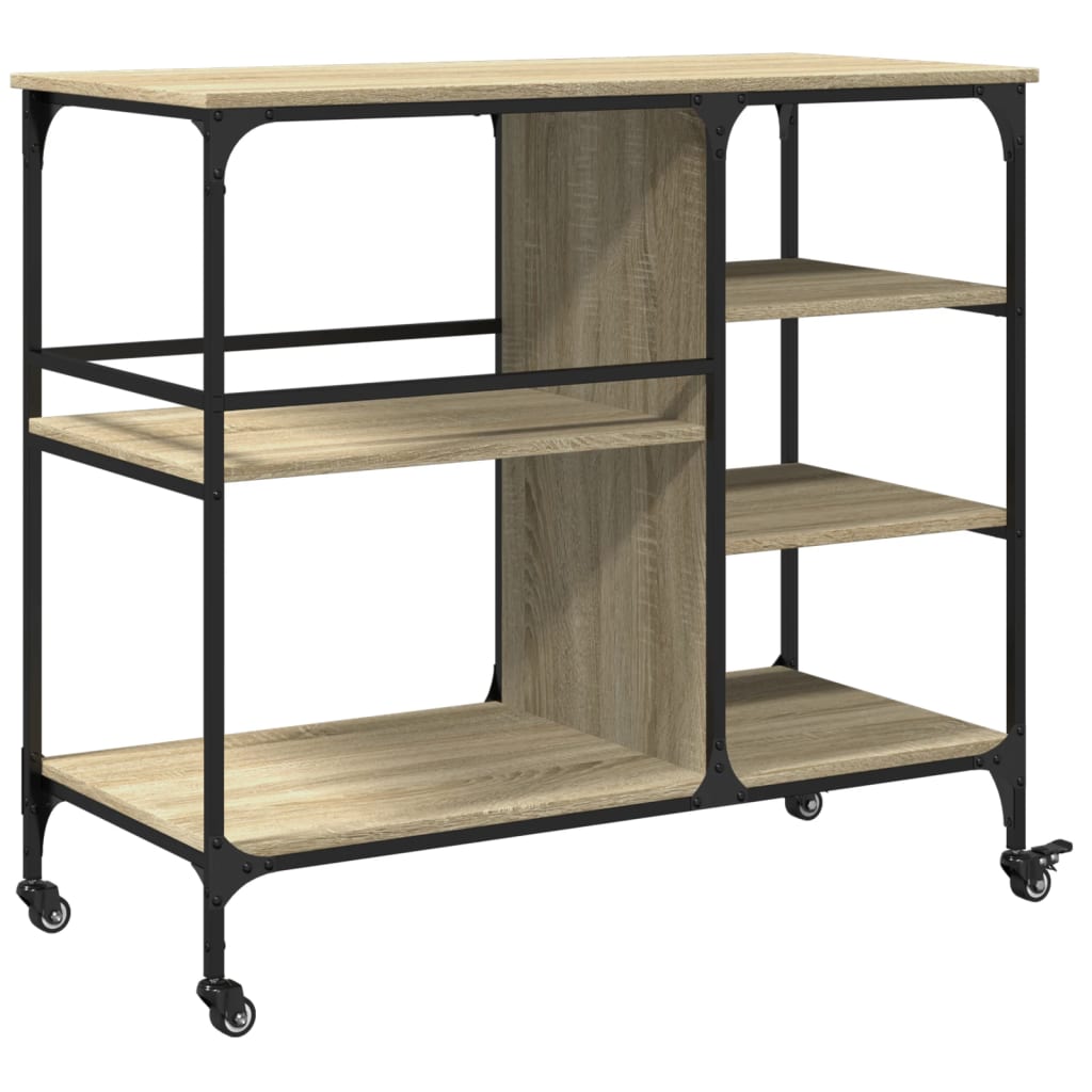 Kitchen trolley Sonoma oak 100x45x89.5 cm wood material