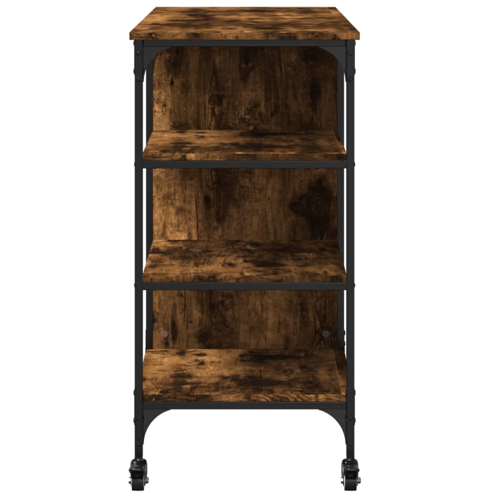 Kitchen trolley smoked oak 100x45x89.5 cm wood material