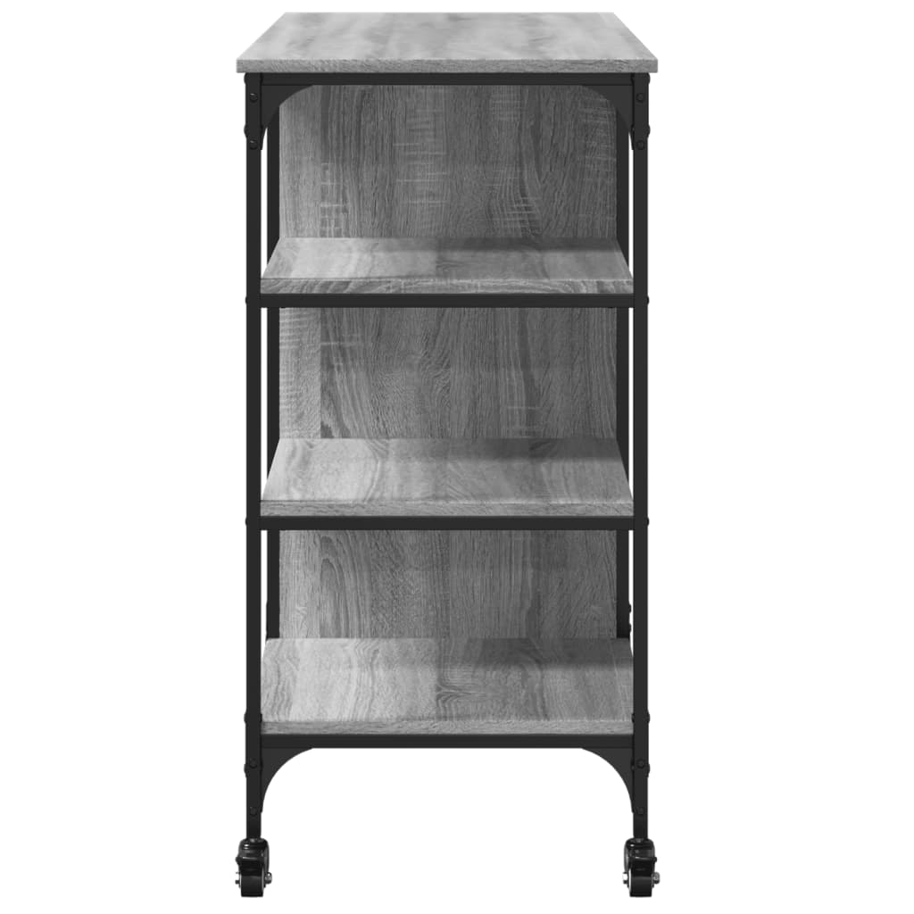 Kitchen Cart Grey Sonoma 100x45x89.5 cm Wood Material